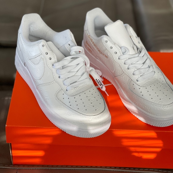 louis vuitton white air forces